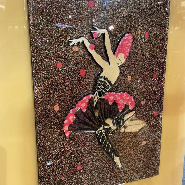 Rose Dancer (1980) by Erte 3D Wood and Resin 22 in x 17 in -- very unique piece -- IN STORE PICK UP ONLY