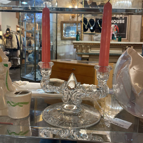 Cut Glass Candleabra