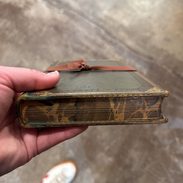 Life of Scott Green Antique Leather Bound Book with Gold Leaf and Marbling each