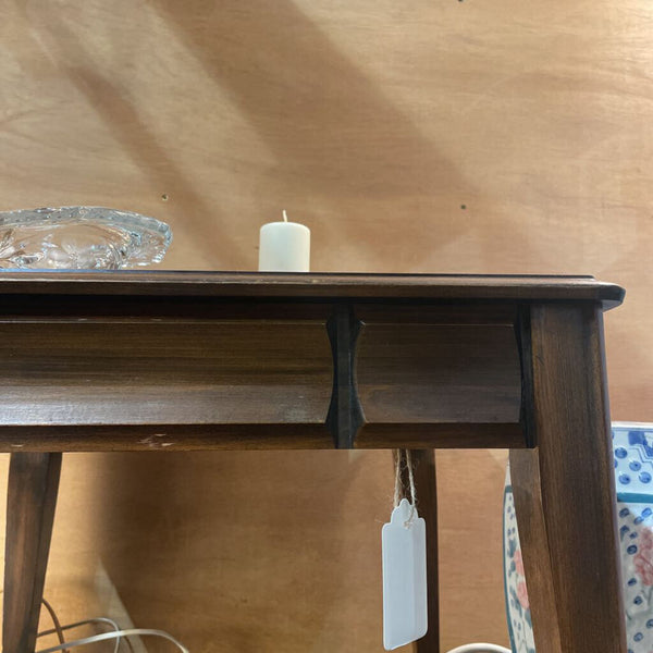 Small Wood Mersman Table 19.5 in wide x 16 in tall