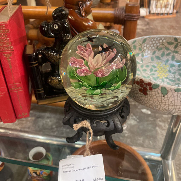 Chinese Paperweight and Stand
