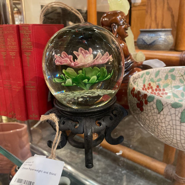 Chinese Paperweight and Stand