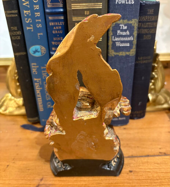 GILDED PHEASANTS VINTAGE BOOK END | 7.25"H X 3.75"W