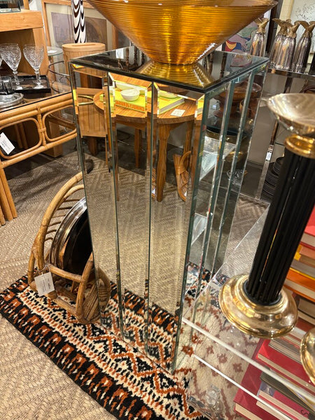 Postmodern beveled mirror stand/plinth -in store pick up only