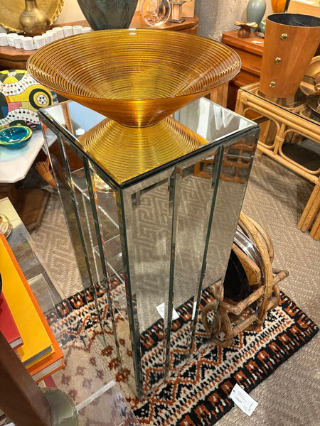 Postmodern beveled mirror stand/plinth -in store pick up only