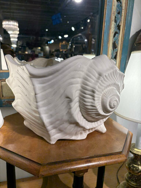 Vintage monumental nautilus shell cachepot -in store pick up only