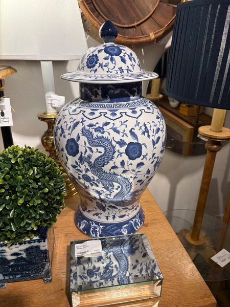 Pair of Chelsea house dragon ginger jars -as found -in store pick up only