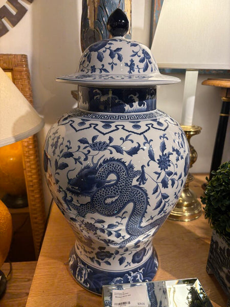 Pair of Chelsea house dragon ginger jars -as found -in store pick up only