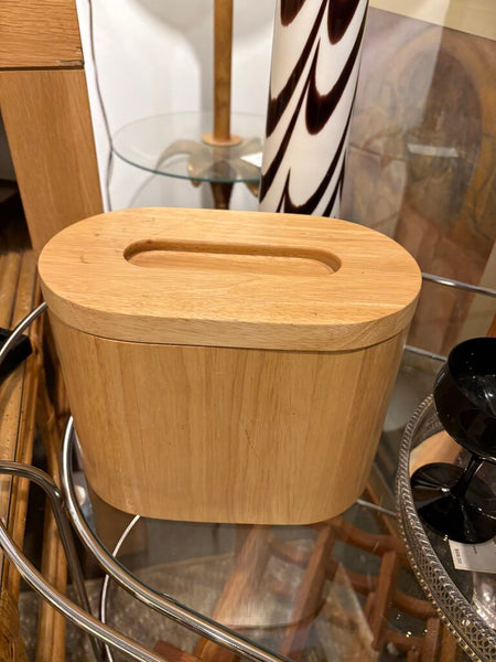 Blonde teak ice bucket