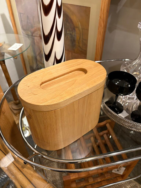 Blonde teak ice bucket
