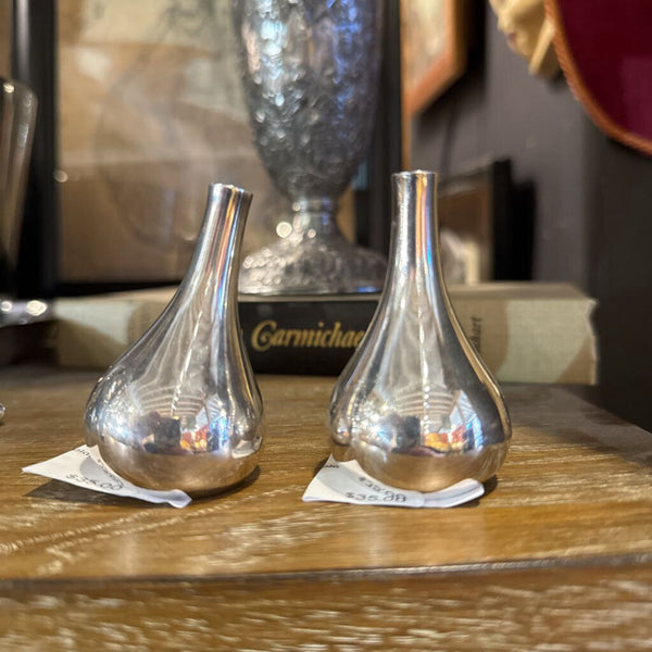 Silverplate Candle Holder Tilts Dansk