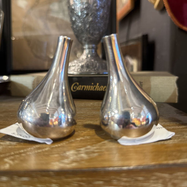 Silverplate Candle Holder Tilts Dansk