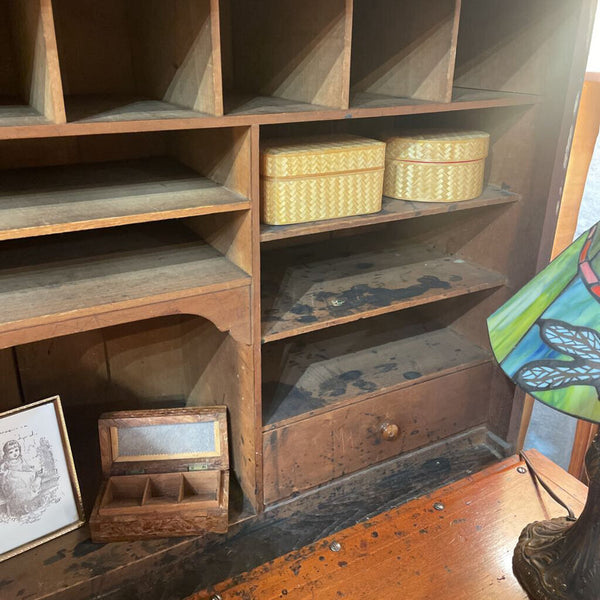 Antique Secretary Cabinet 1890's Comes w/ Original Skeleton Keys 42"wide x 20.5"deep x 85"tall Comes apart into 2 pieces