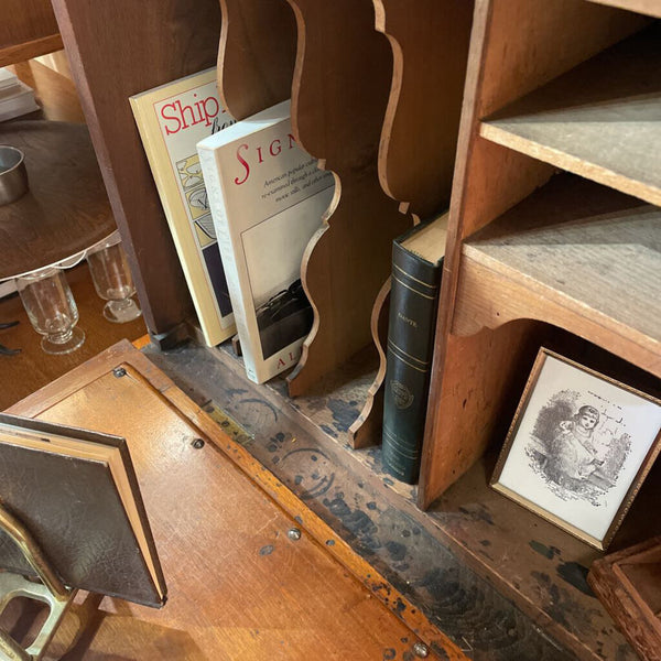 Antique Secretary Cabinet 1890's Comes w/ Original Skeleton Keys 42"wide x 20.5"deep x 85"tall Comes apart into 2 pieces