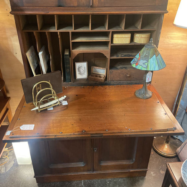 Antique Secretary Cabinet 1890's Comes w/ Original Skeleton Keys 42"wide x 20.5"deep x 85"tall Comes apart into 2 pieces