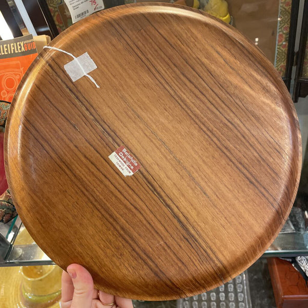 Round Teak Wood Tray by Selandia Designs 12"