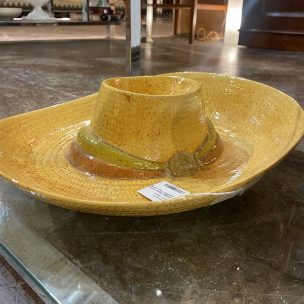 Vintage Metlox California Sombrero Chip and Dip Bowl 13"