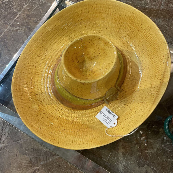Vintage Metlox California Sombrero Chip and Dip Bowl 13"