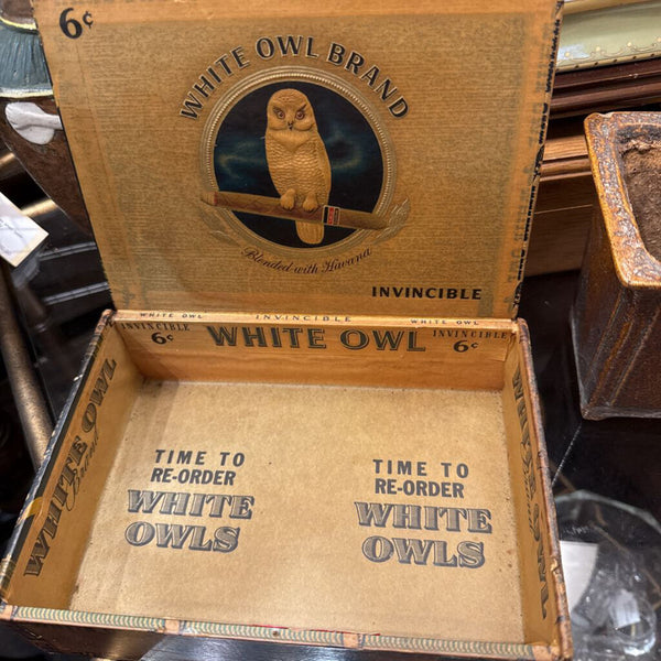 Vintage White Owl cigar box