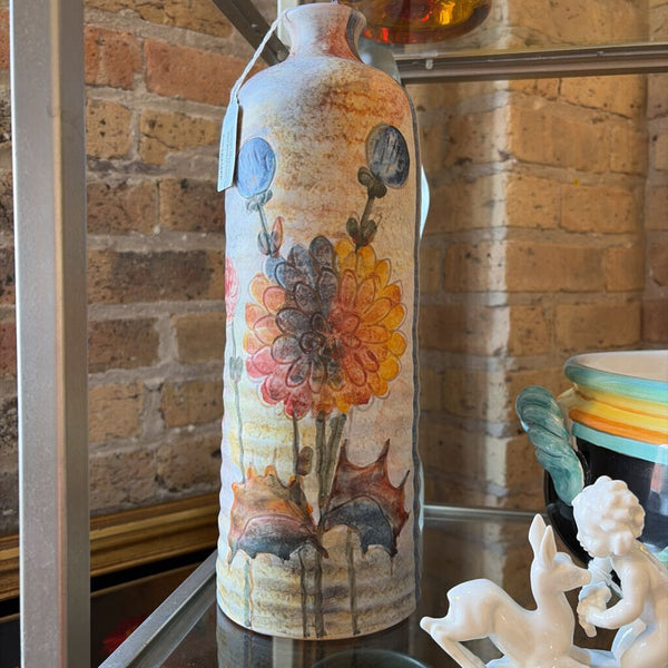 Modigliani mid century modern 13 inch pottery vase- Italian