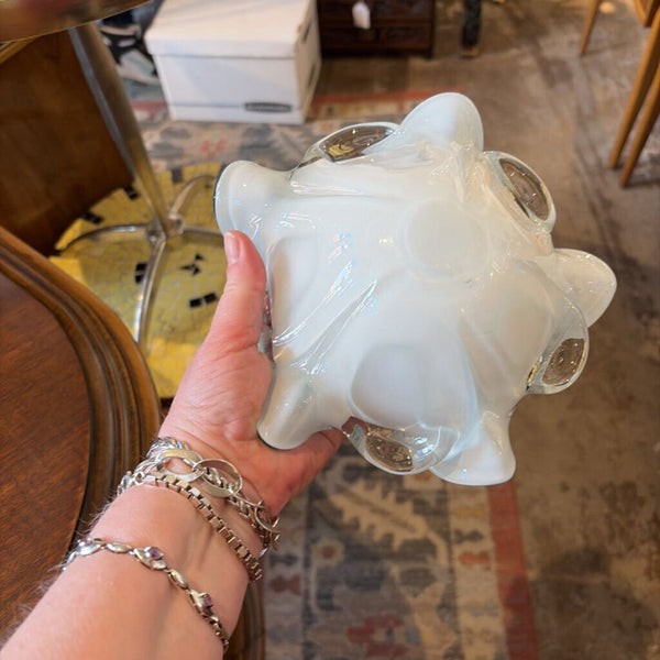 Murano Barovier Toso flower bowl in teal-vintage