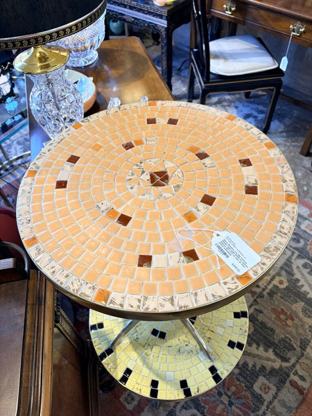 Martz Mosaics true Mid Century Modern side table #1500 on bottom. Approx 20t x17.5 for pick up only-priced Individually