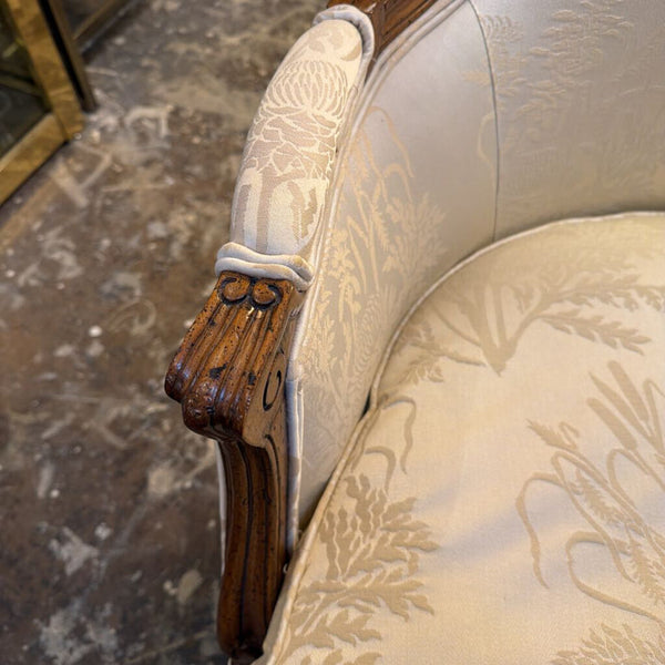 Pair of classic style Louis XV Bergere chairs Henredon