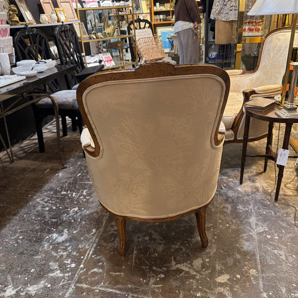 Pair of classic style Louis XV Bergere chairs Henredon