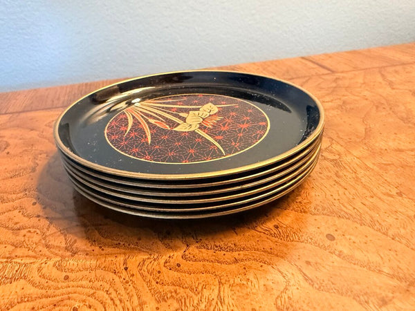 Vintage Toyo chinoiserie coaster set