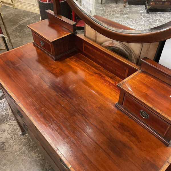 EDWARDIAN INLAID MAHOGANY DRESSER 62T 42W 19D IN STORE PICK UP ONLY