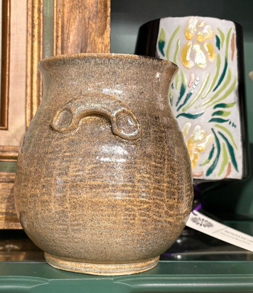 HAND THROWN URN STYLE POTTERY VASE | 6" H X 5" W