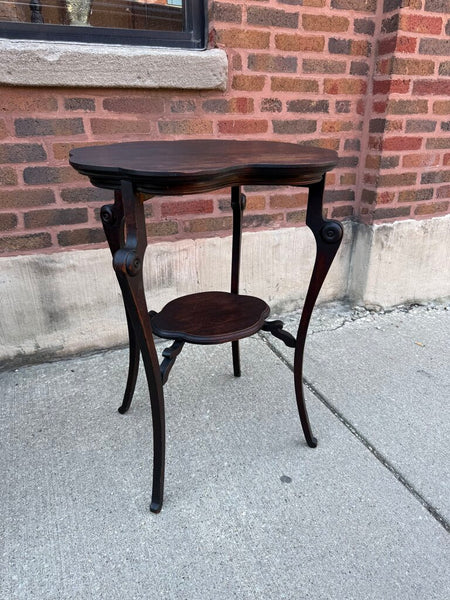 Vintage walnut side table 30T 18D 21.5W