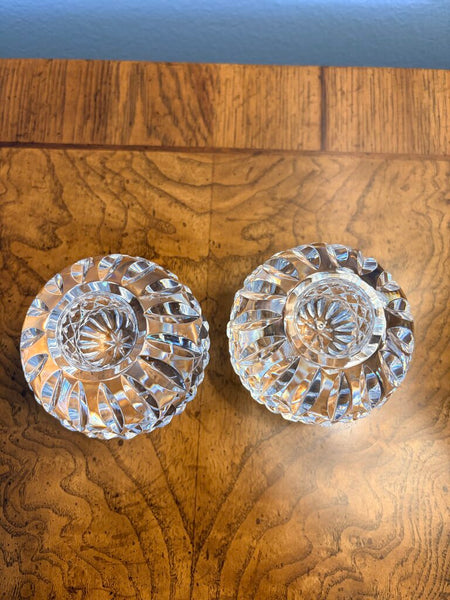 Waterford Candela pair (2) of round taper candleholders