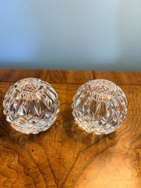 Waterford Candela pair (2) of round taper candleholders