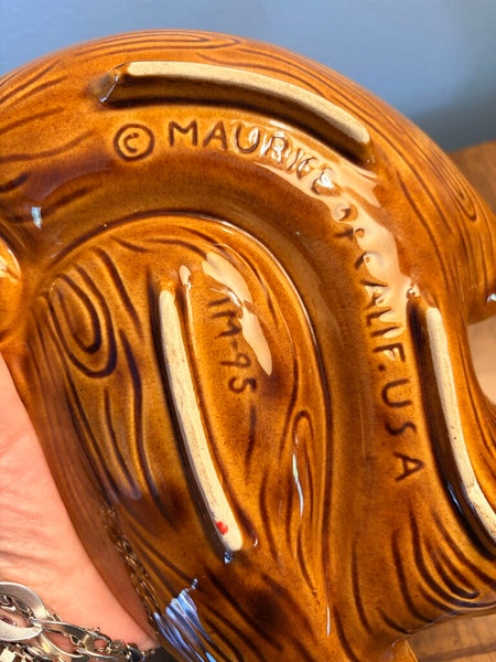 Maurice of Cali 1970s pottery drip glaze ashtray