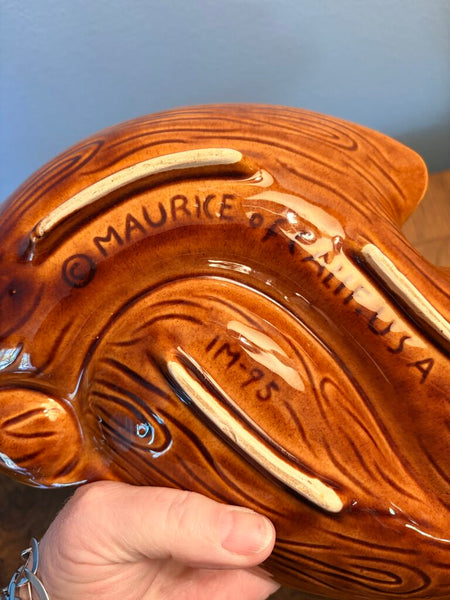 Maurice of Cali 1970s pottery drip glaze ashtray
