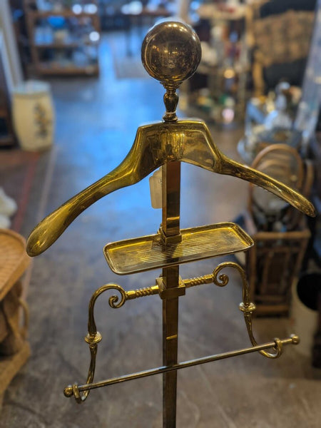 Hollywood Regency Brass Valet 58"Hx17"DIA LSBJ 5.26