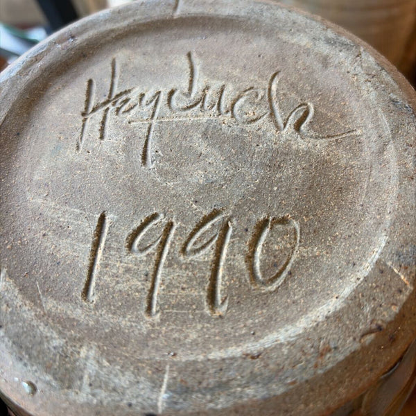 Bill Heyduck studio pottery hand thrown 14 inch vase- signed for pick up only