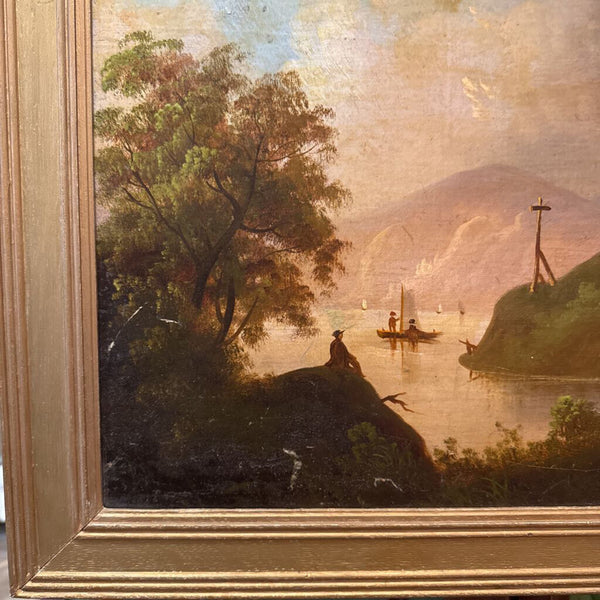 Early 20th C. Painting Landscape Gold Frame 24x18 overall