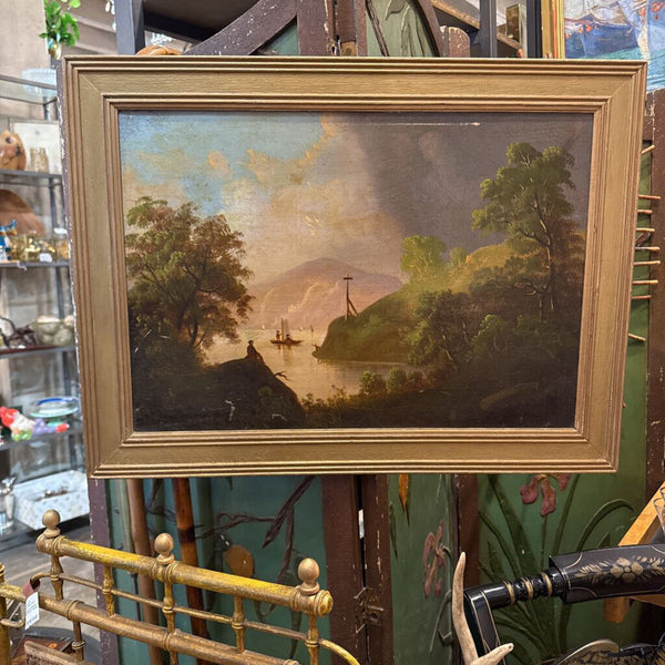 Early 20th C. Painting Landscape Gold Frame 24x18 overall