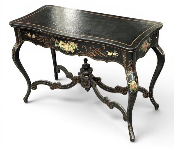 BLACK LACQUER CONSOLE TABLE 48W 22D 33T IN STORE PICK UP ONLY