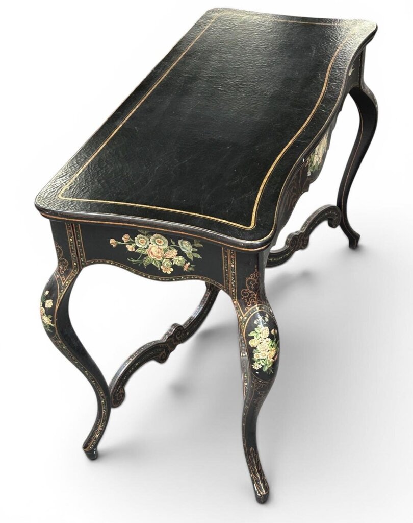 BLACK LACQUER CONSOLE TABLE 48W 22D 33T IN STORE PICK UP ONLY