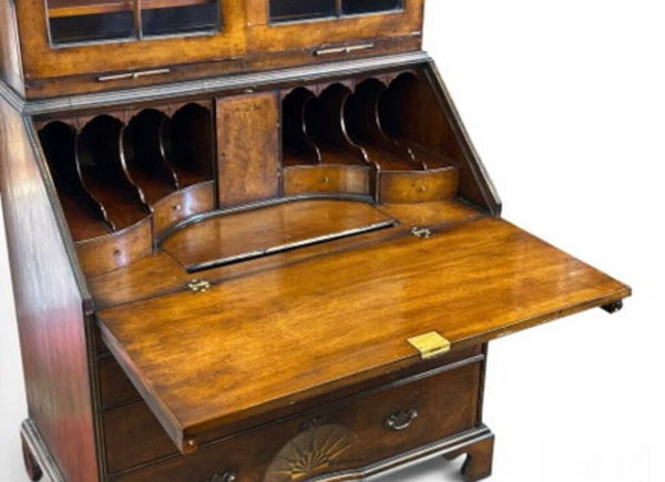 ANTIQUE BURLED WOOD SECRETARY 95T 42W 25D IN STORE PICK UP ONLY