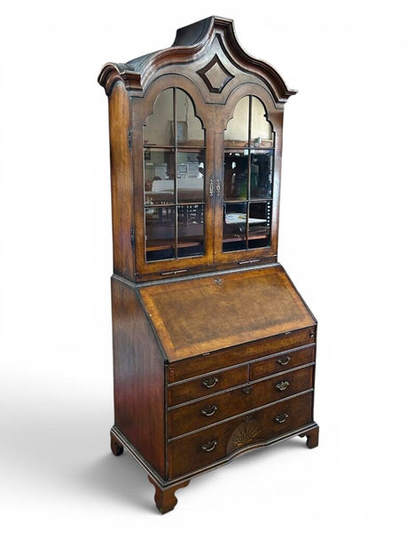 ANTIQUE BURLED WOOD SECRETARY 95T 42W 25D IN STORE PICK UP ONLY