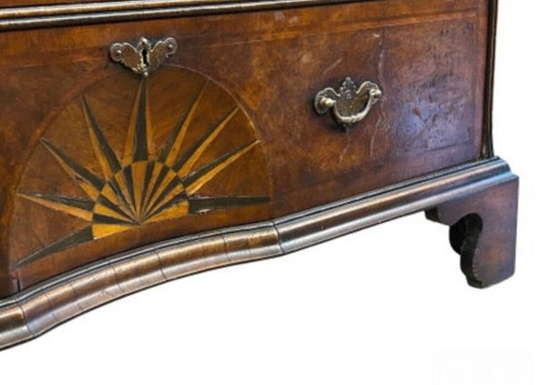 ANTIQUE BURLED WOOD SECRETARY 95T 42W 25D IN STORE PICK UP ONLY