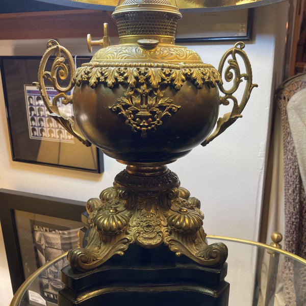 Antique Victorian converted oil lamp 24" high
