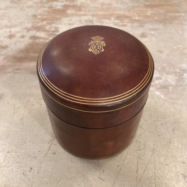 Vintage Italian leather cigarette box 3" x 3"