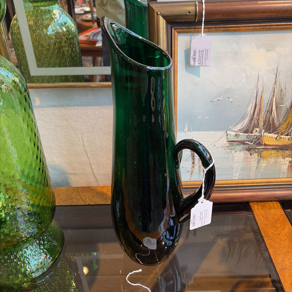 Approx 16inch Blenko emerald green pitcher