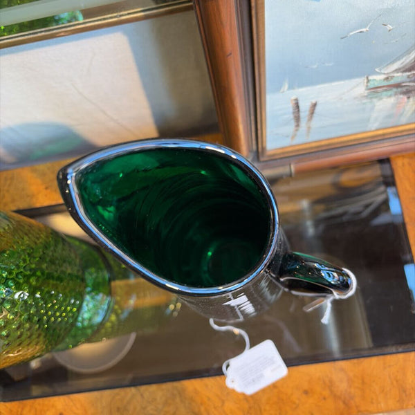 Approx 16inch Blenko emerald green pitcher