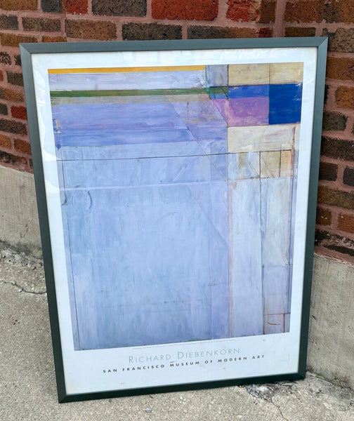 RICHARD DIEBENKORN ABSTRACT ART PRINT FRAMED & UNDER ACRYLIC | 39"H X 28.5"W